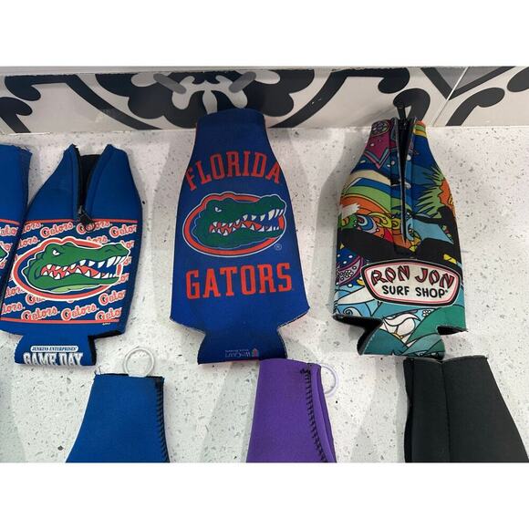 Lot of 13 Miscellaneous Print  Zip - Up Bottle Koozie - Picture 3 of 6